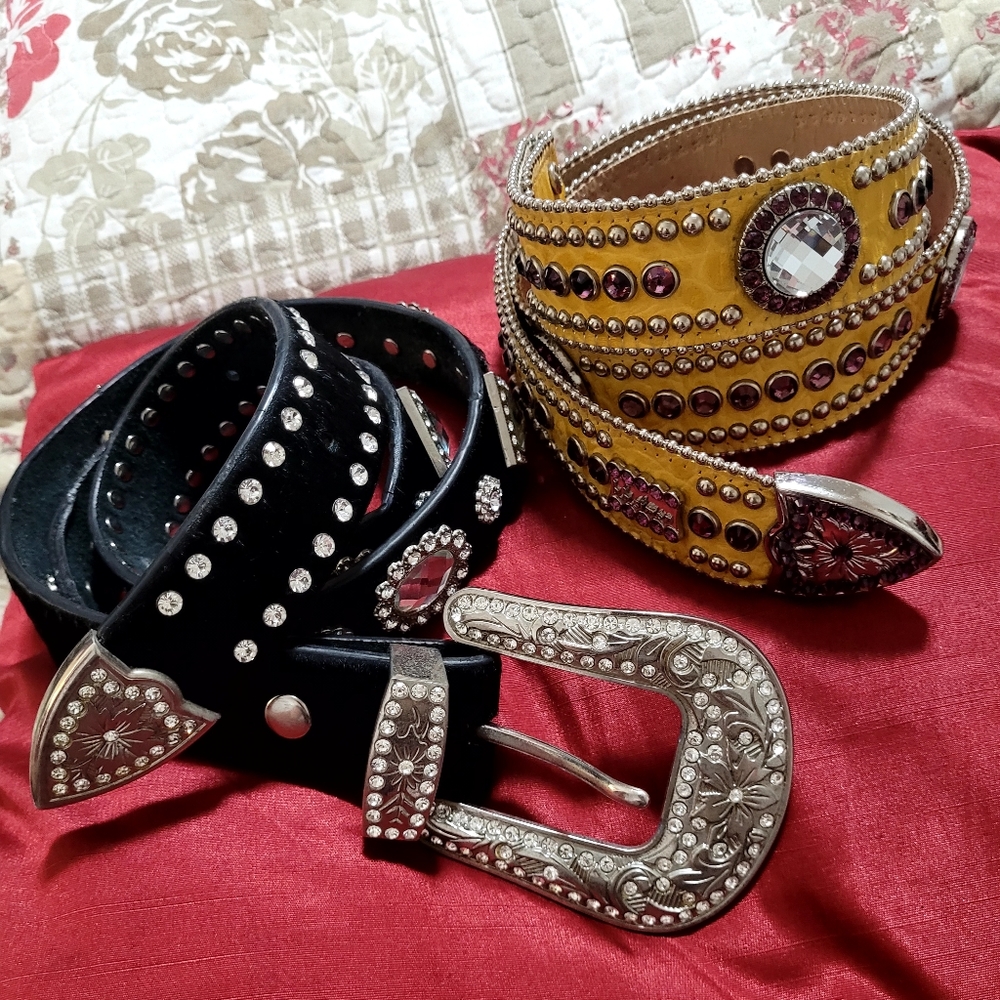 2 Rhinestones BELTS.